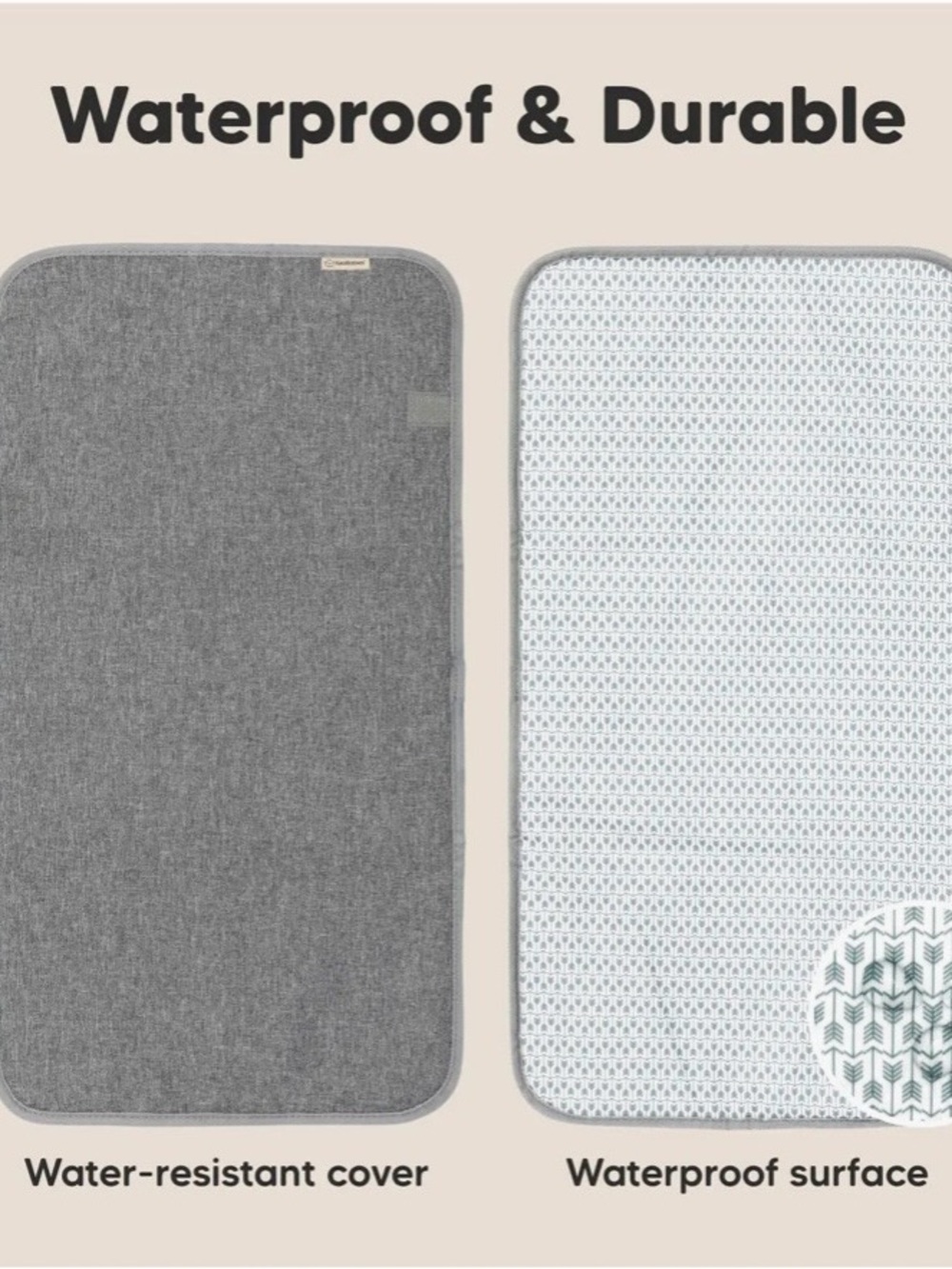 KeaBabies Swift Diaper Mat in Gray - Picture 5 of 5